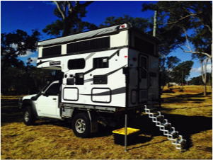 Truck camper turnbuckles ready for the Australian outback